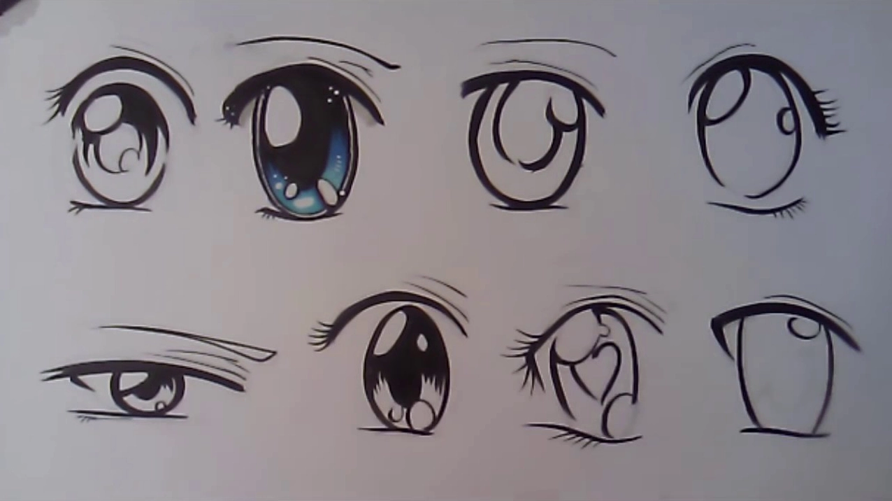 Vẽ tròng mắt cho mắt anime