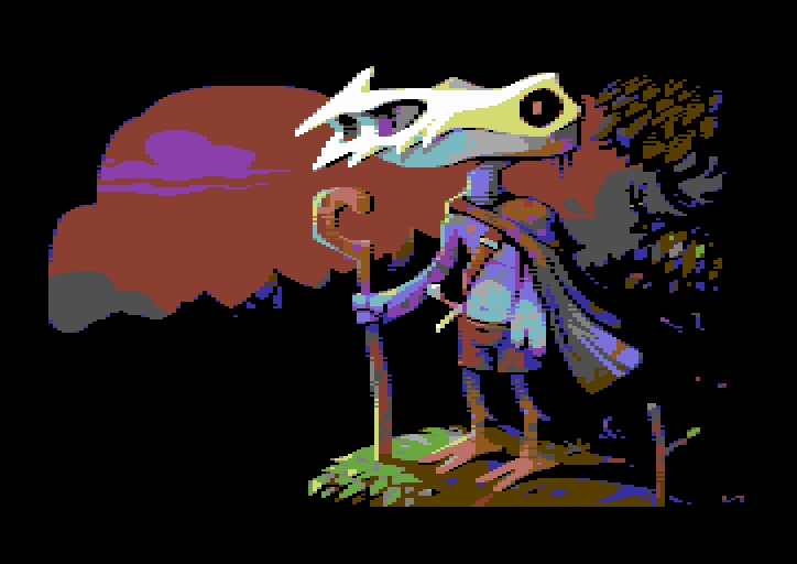 Ví dụ về đường viền trong pixel art