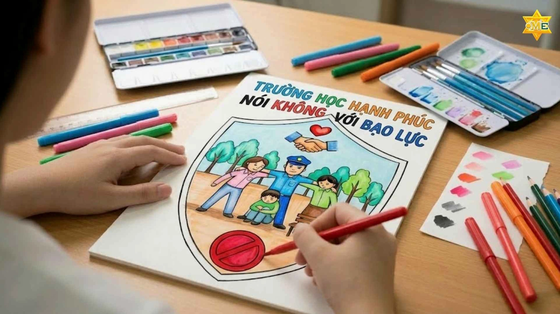 Ý tưởng vẽ tranh chống bạo lực học đường