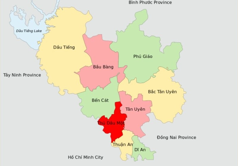 Ảnh bản đồ Bình Dương chi tiết nhất