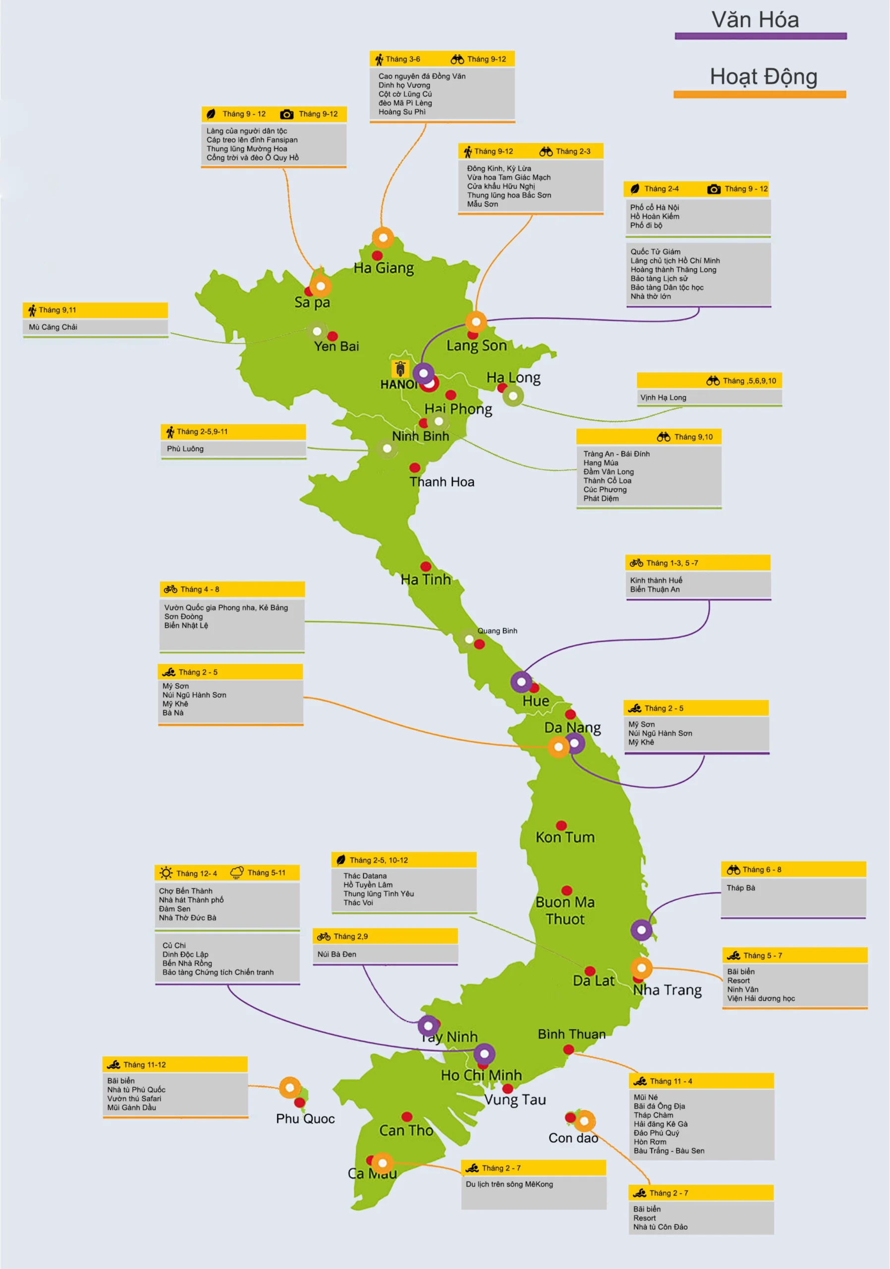 Bản đồ du lịch Việt Nam phong tỏa