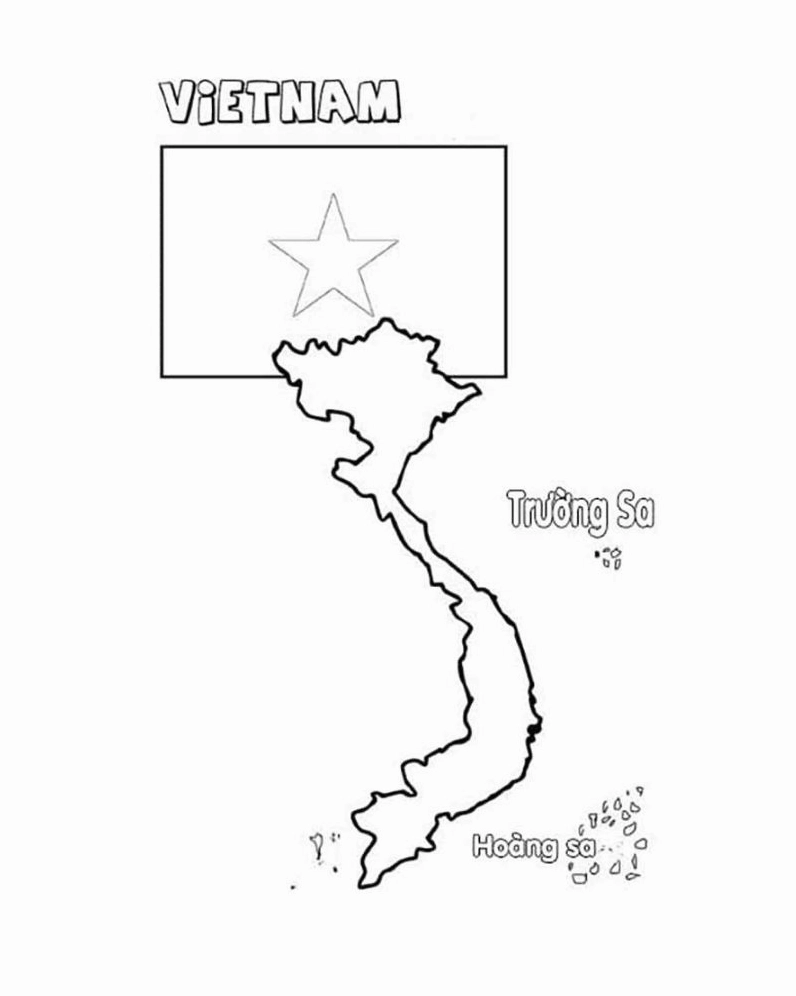 Bản đồ Việt Nam được vẽ tay chi tiết và đẹp mắt