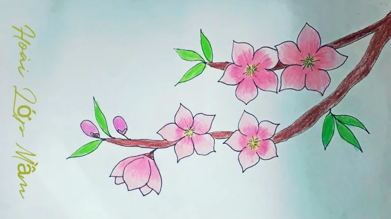 Bí kíp Vẽ Cành Đào Đơn Giản: Hướng dẫn chi tiết từ A-Z!