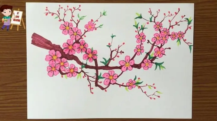 Bí Kíp Vẽ Cành Đào Tết: Từ Cơ Bản Đến Nâng Cao