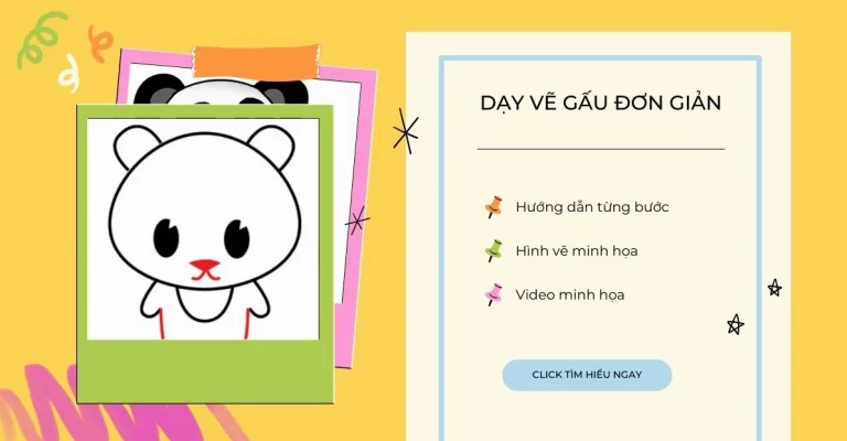 Bí kíp vẽ con gấu cực dễ: Hướng dẫn chi tiết cho mọi lứa tuổi!