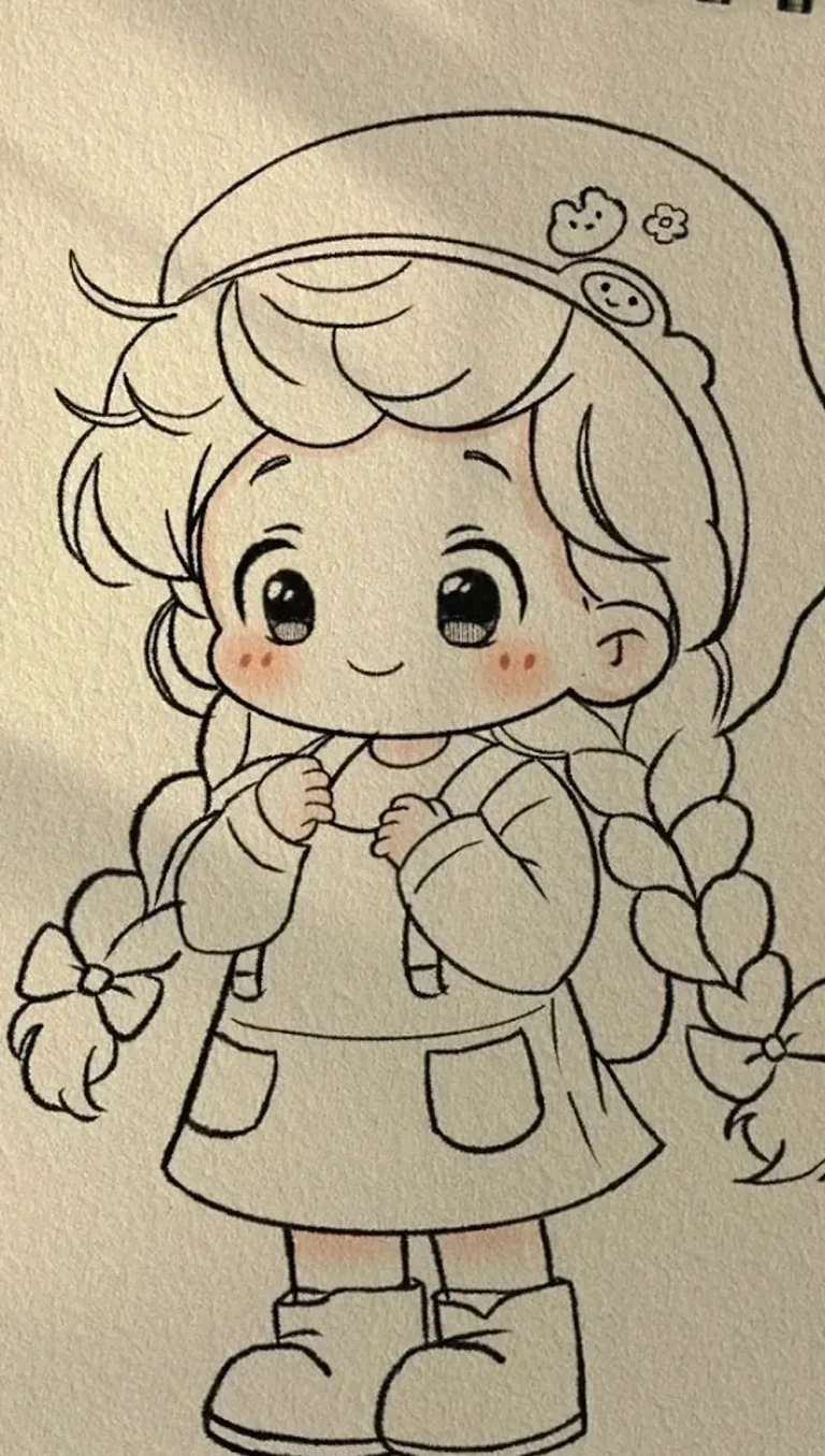 Bí quyết vẽ cô gái chibi siêu cute, đơn giản tại nhà