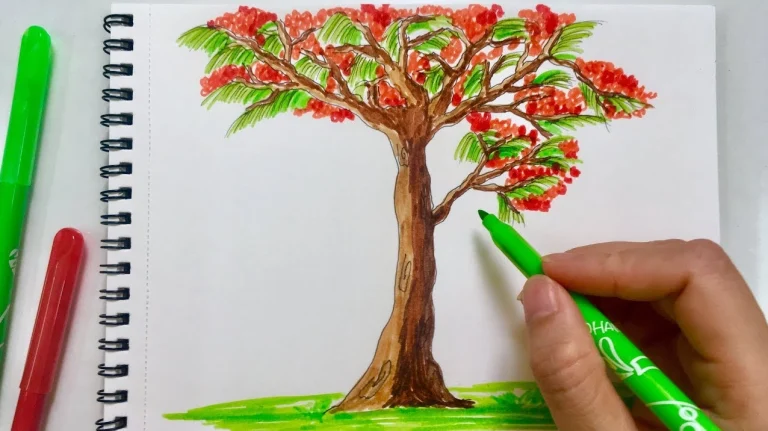 Bí Quyết Vẽ Hoa Phượng Đẹp Như Thợ Chuyên Nghiệp 2026