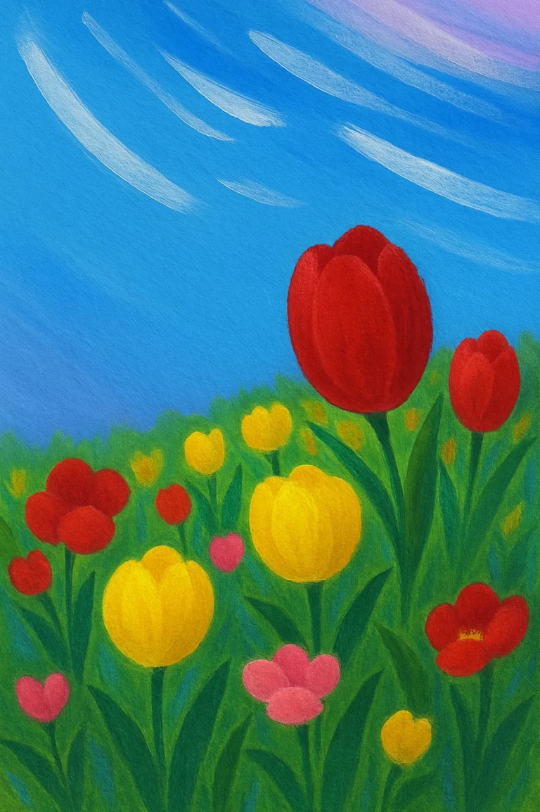 Bí Quyết Vẽ Hoa Tulip Cute Dễ Thương Cho Mọi Người