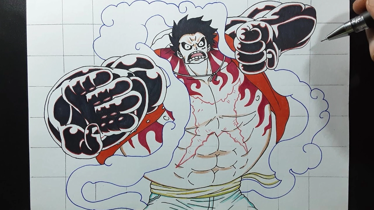 Biểu cảm vui nhộn của Luffy Gear Fifth
