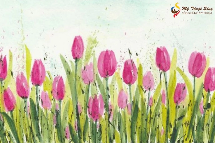 Bộ sưu tập các bức vẽ hoa tulip