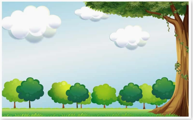 Bức tranh vẽ cây đơn giản nhưng sinh động