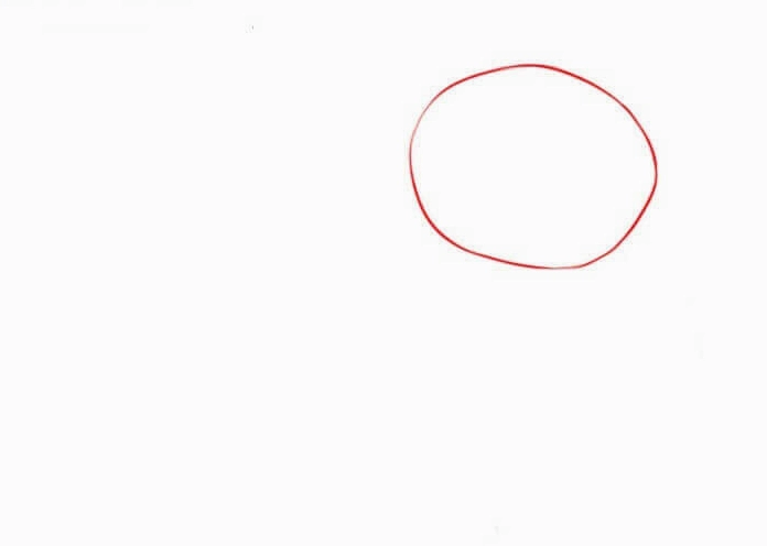 Bước 1: Vẽ hình tròn cho đầu và thân thỏ