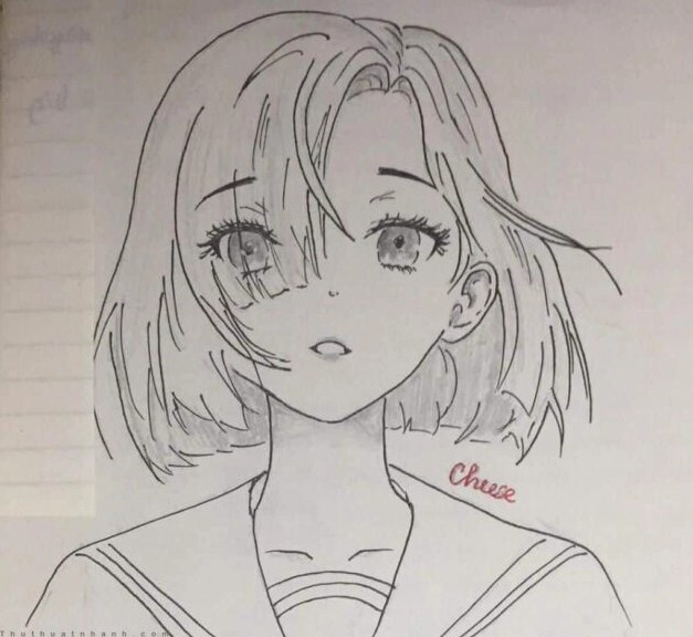 Cách vẽ anime đơn giản nữ cho người mới tập