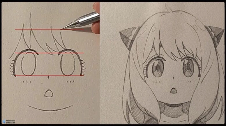 Cách vẽ anime nữ cute