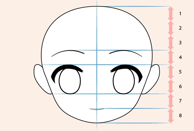 Cách vẽ chibi bước 2