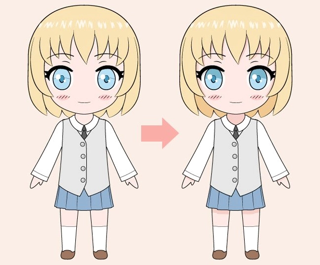 Cách vẽ chibi bước 6