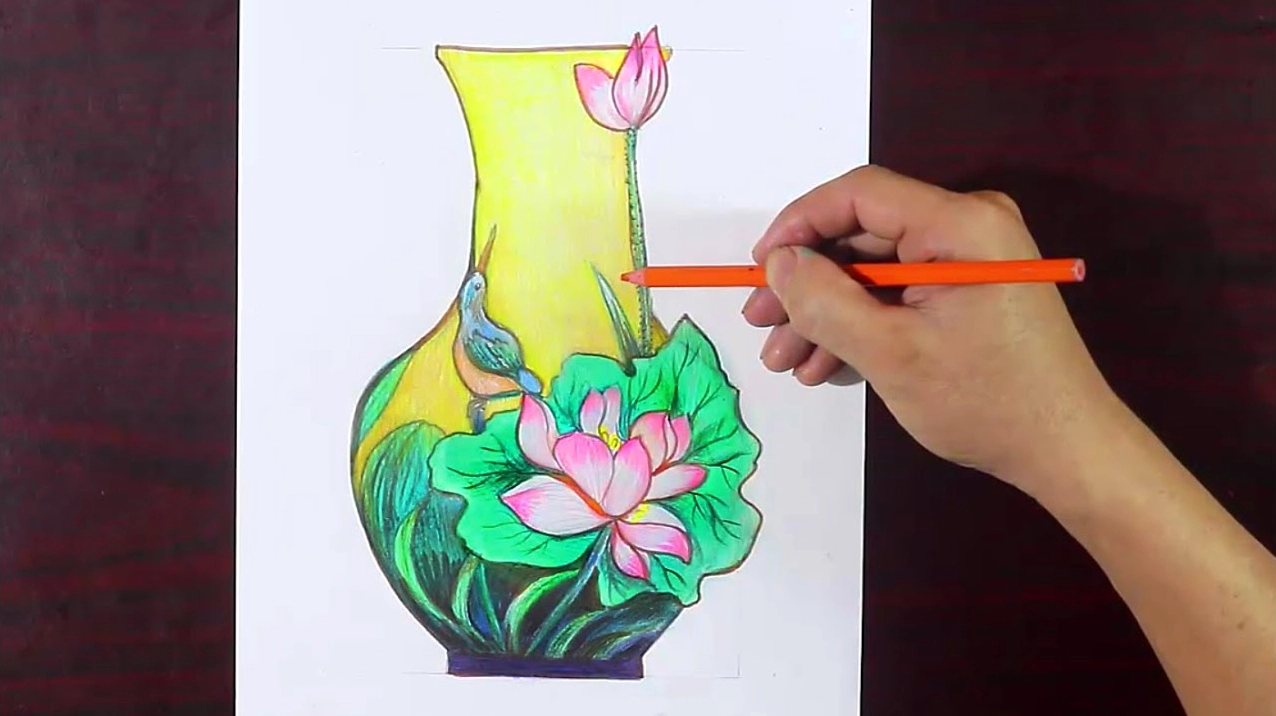 Cách vẽ lọ hoa đẹp nhất