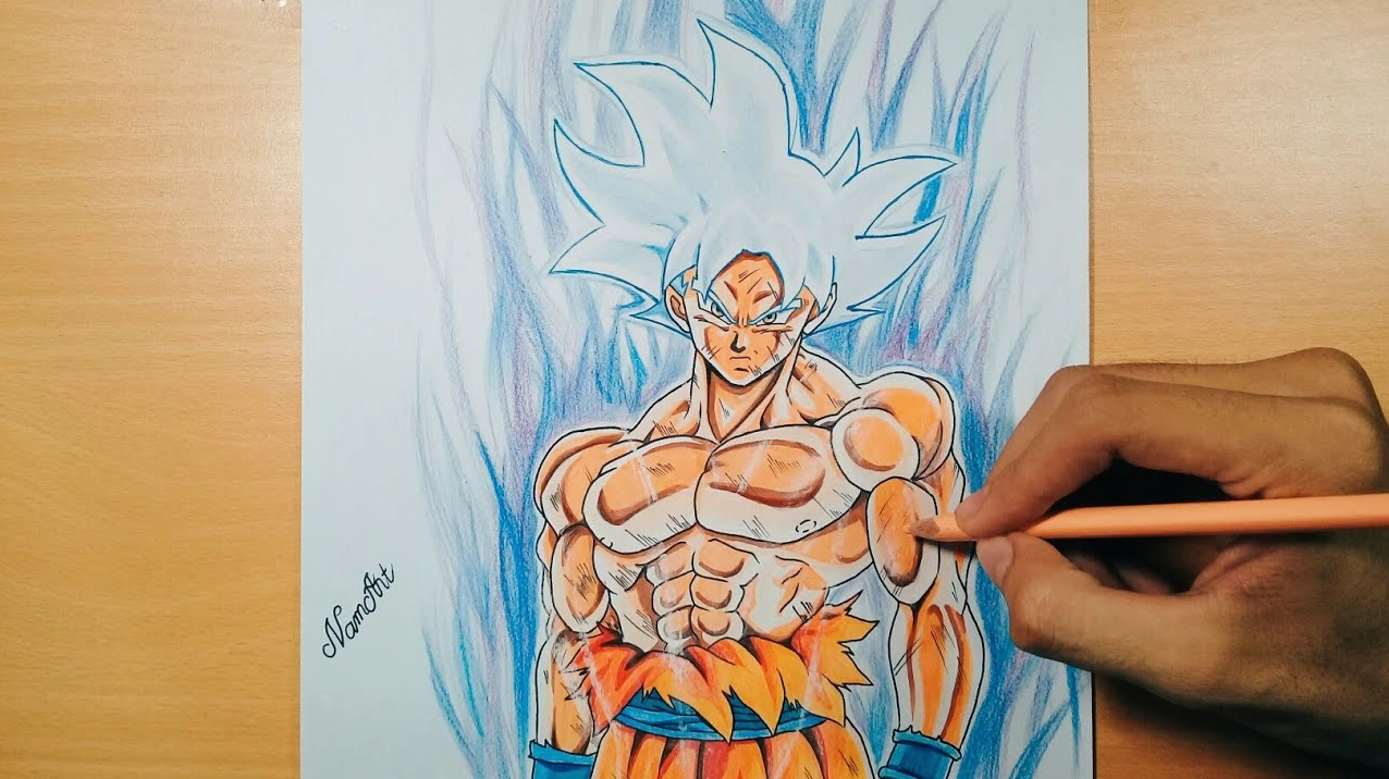 Cách vẽ mái tóc Goku cấp 1000