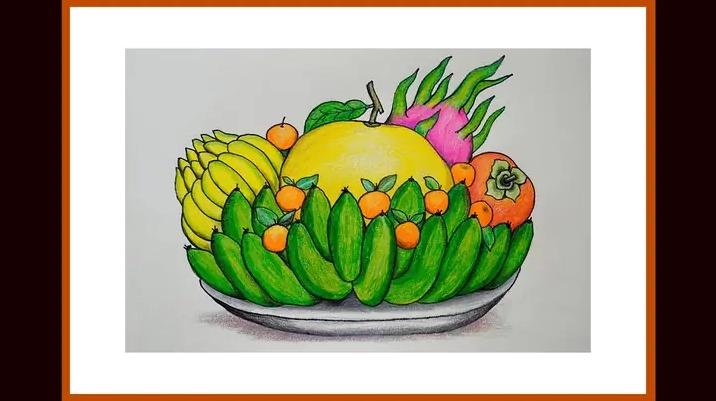 Cách vẽ mâm trái cây đẹp mắt