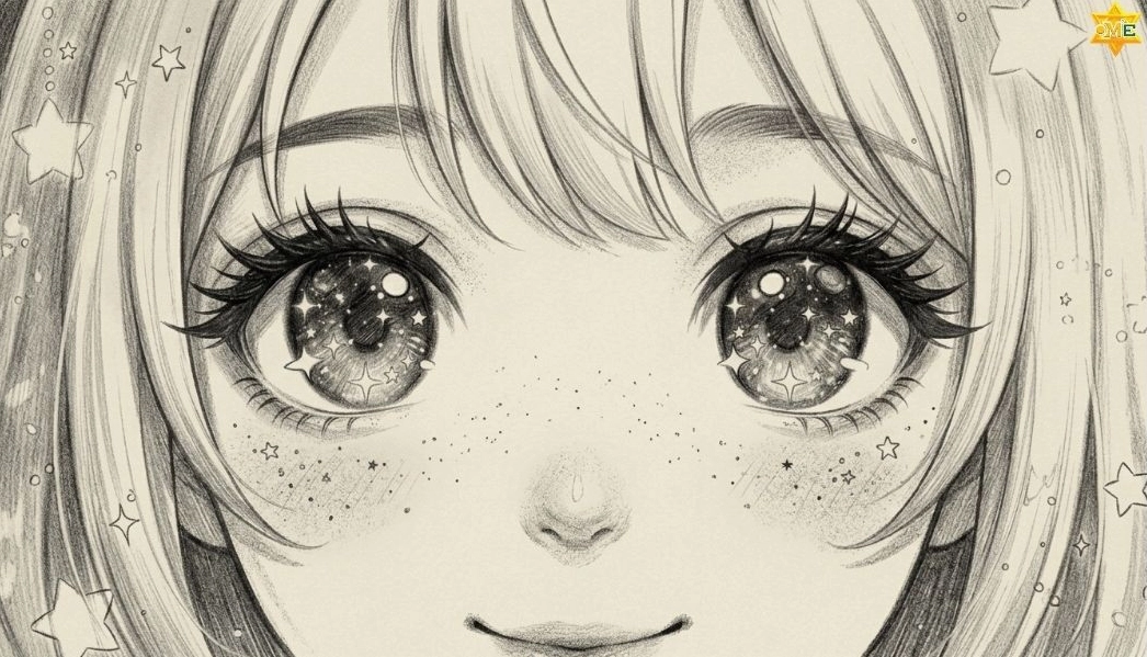 Cách vẽ mắt anime cute