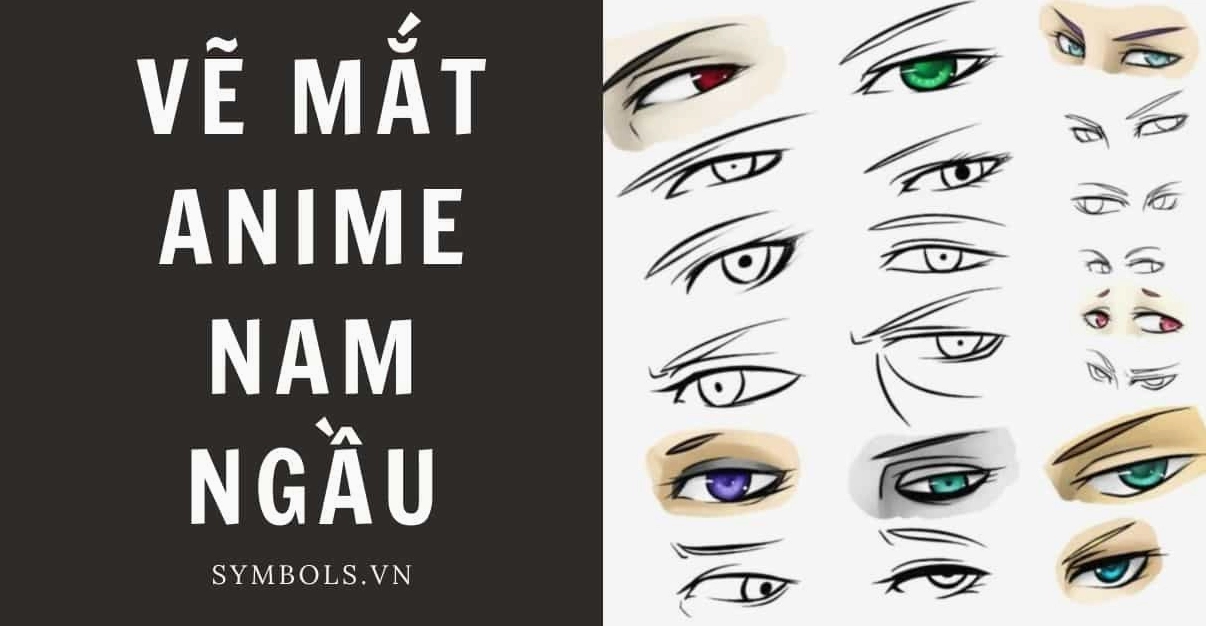 Cách vẽ mắt Anime nam ngầu
