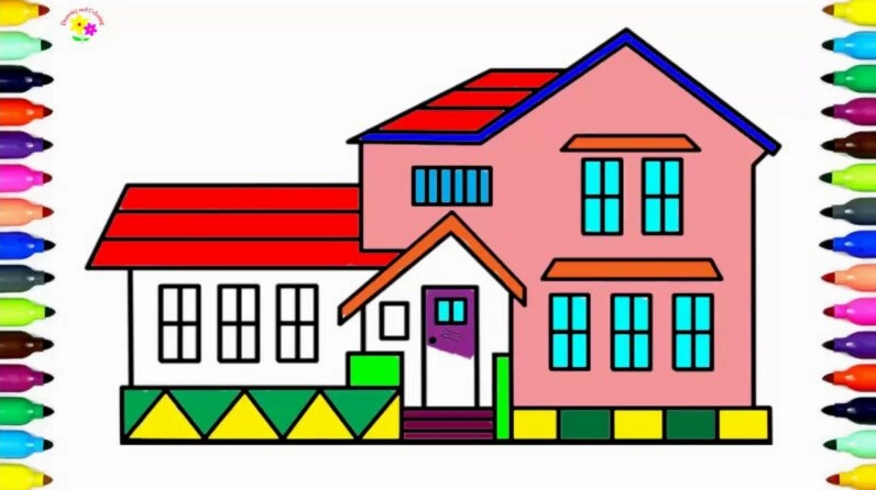 Cách vẽ ngôi nhà 2 tầng đẹp nhất