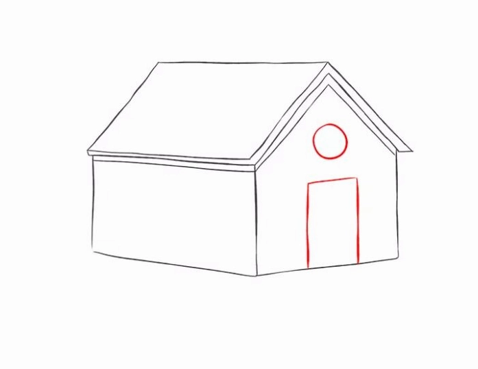 Cách vẽ ngôi nhà 3D bước 6