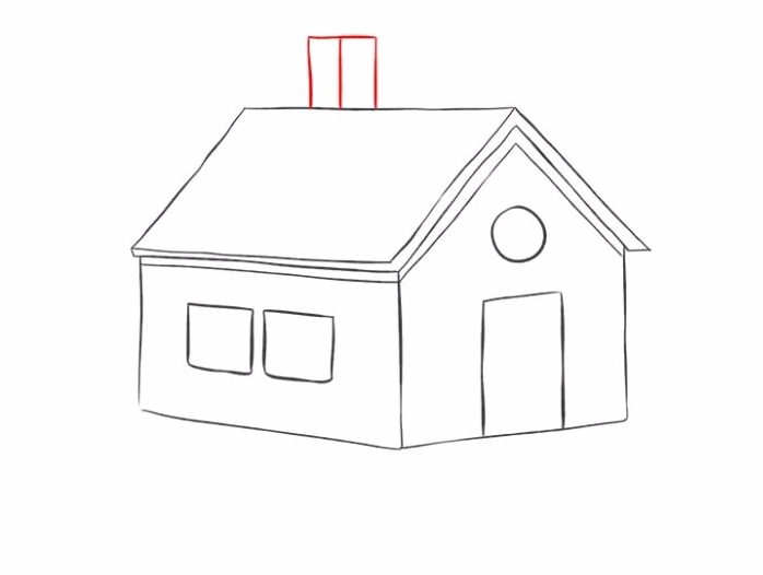Cách vẽ ngôi nhà 3D bước 8