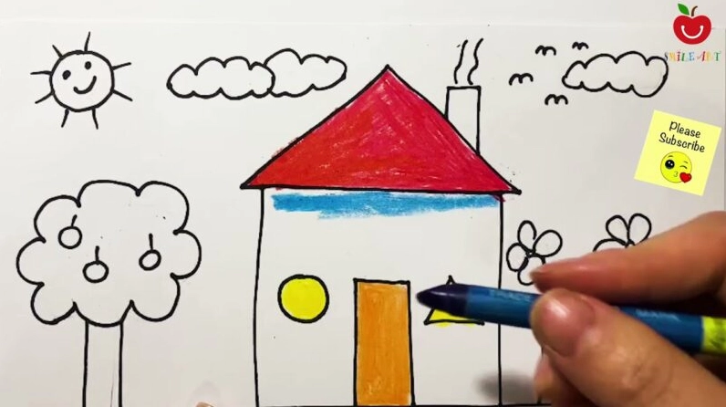 Cách vẽ ngôi nhà đơn giản nhất