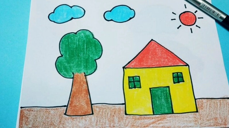 Cách vẽ ngôi nhà lớp 1