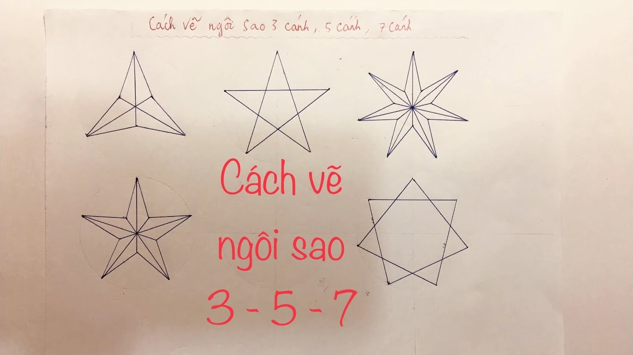 Cách vẽ ngôi sao 7 cánh