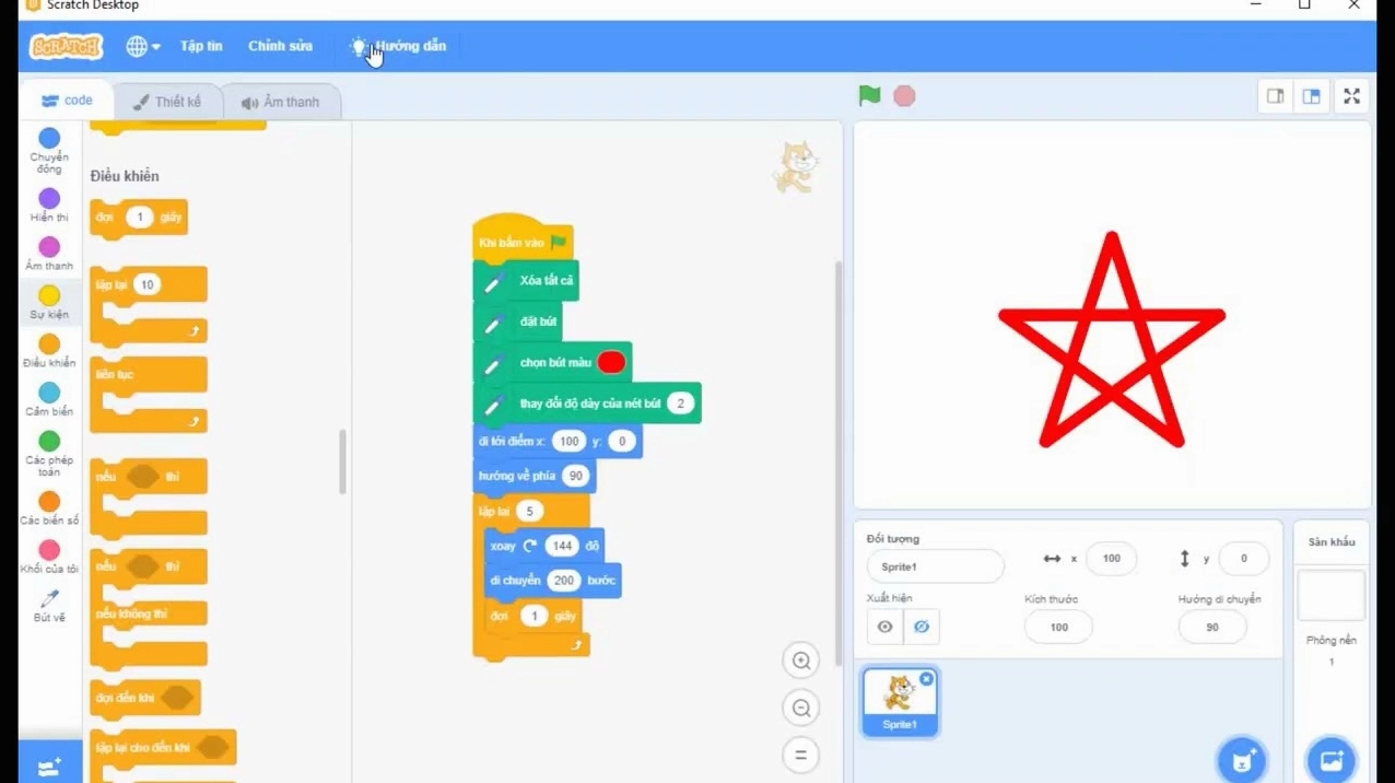 Cách Vẽ Ngôi Sao Trong Scratch