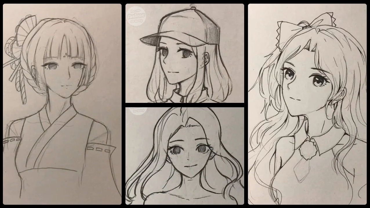 Cách vẽ nhân vật anime nữ đơn giản