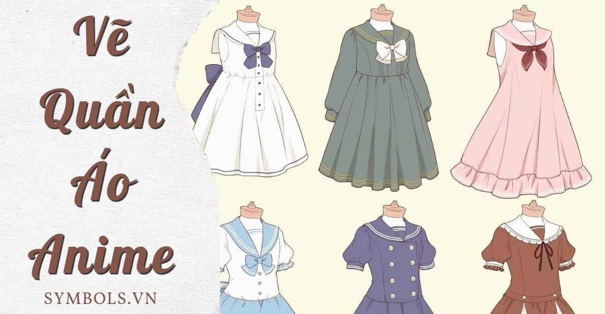 Cách vẽ quần áo anime cho học sinh nữ