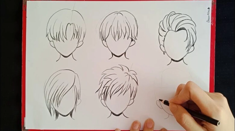 Cách vẽ tóc anime nam độc đáo