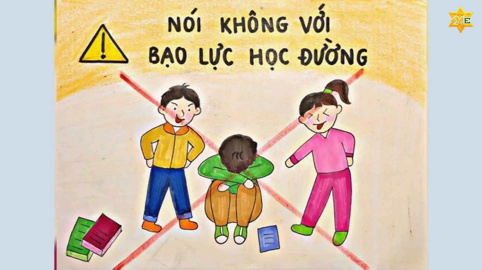 Chia sẻ tranh phòng chống bạo lực học đường