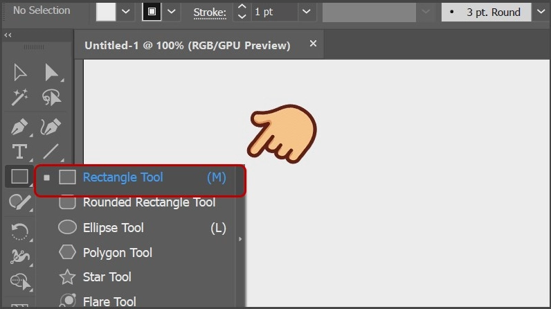 Công cụ Rectangle Tool trong Illustrator