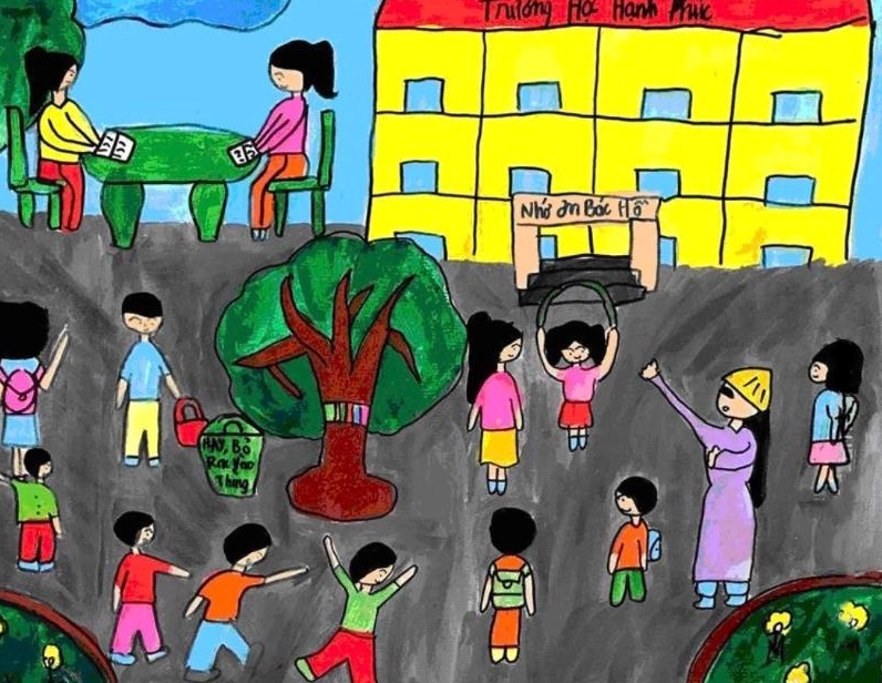 Cùng nhau giữ gìn môi trường học đường xanh, sạch, đẹp.