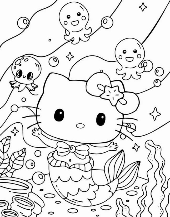 Hello Kitty nàng tiên cá đáng yêu
