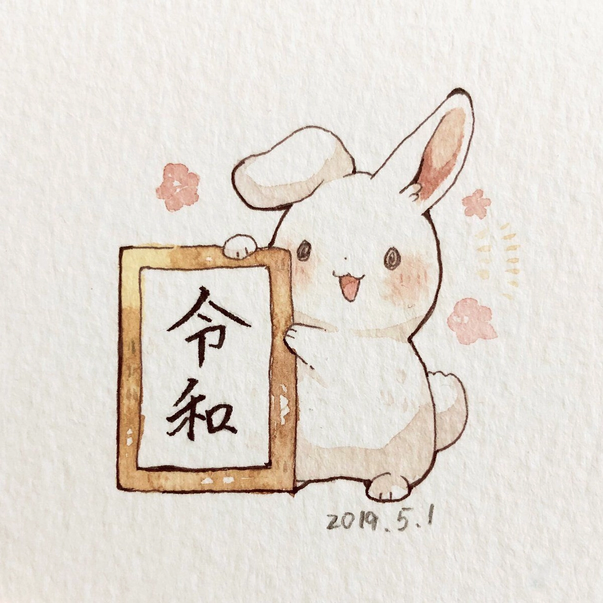 Hình tranh thỏ chibi cực đẹp ấn tượng