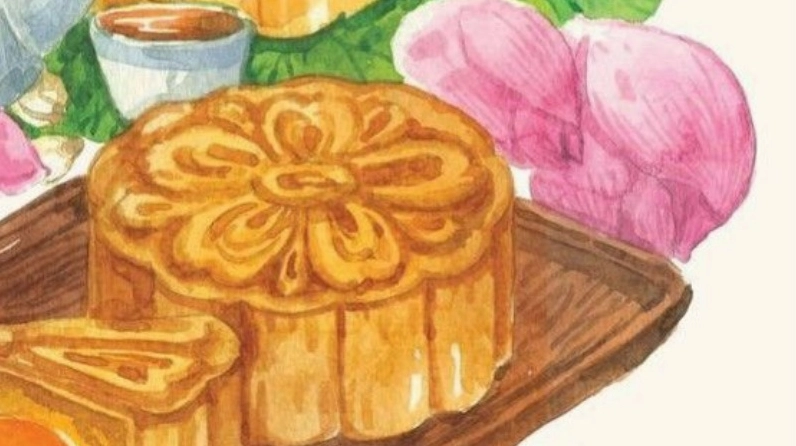 Hình vẽ bánh Trung Thu đẹp mắt