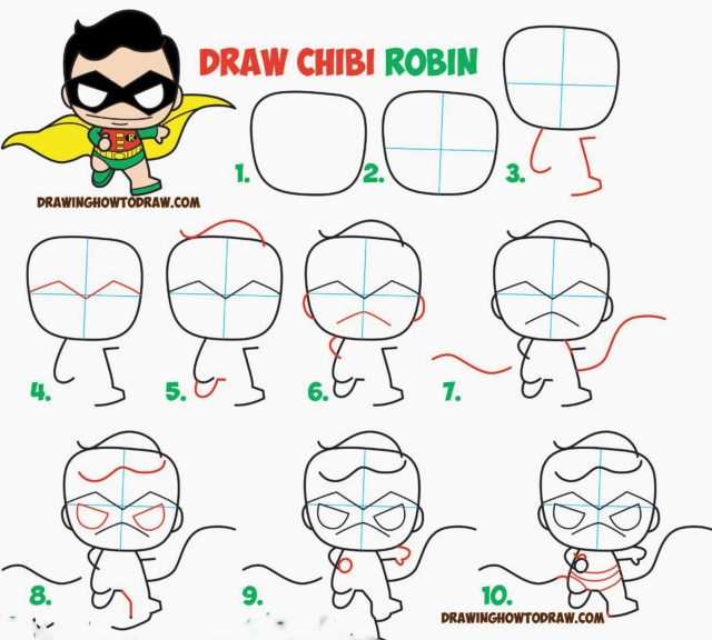 Hình vẽ cách vẽ chibi đẹp