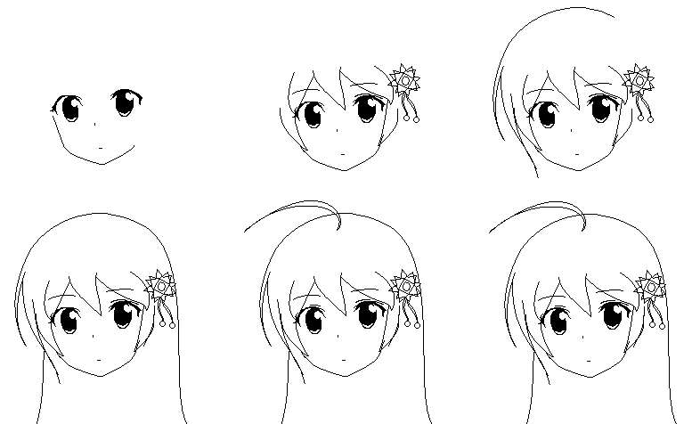 Hình vẽ cách vẽ người anime con gái
