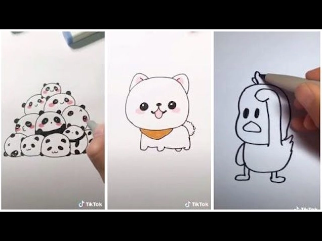 Hình vẽ đồ ăn cute như bánh quy và trái cây