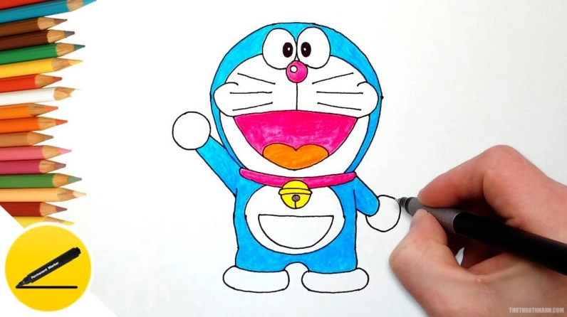 Hình vẽ Doraemon chi tiết, thể hiện rõ từng đường nét