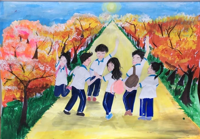 Hình vẽ minh họa bạo lực học đường