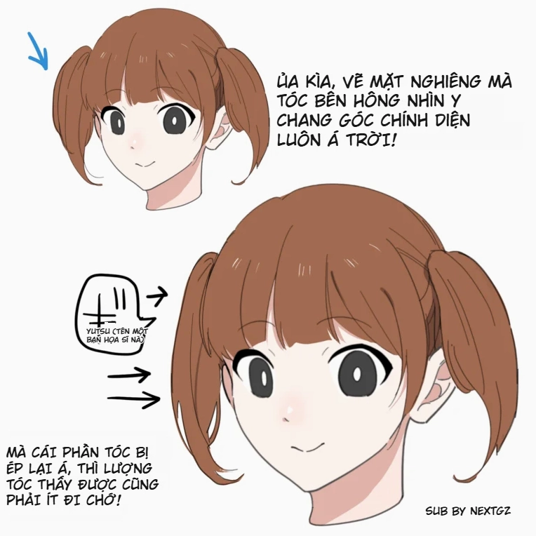 Hoàn thành bức vẽ đầu người nữ