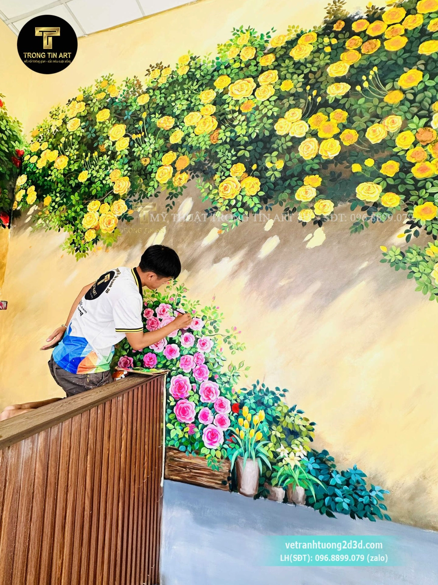 Hoàn thiện chi tiết cuống lá cho hoa hồng 3D