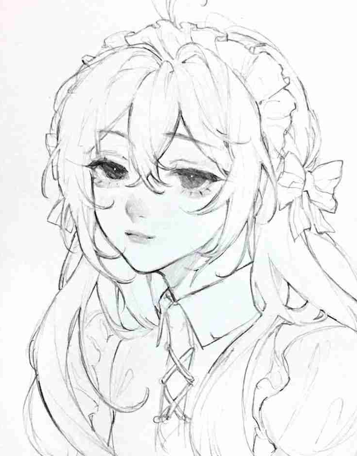 Hoàn thiện chi tiết lông mi và chân mày cho mắt anime nữ lạnh lùng