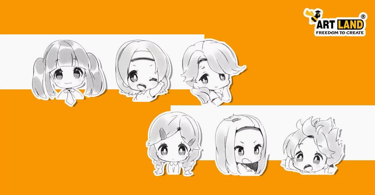 Hoàn thiện nét vẽ tóc chibi nữ